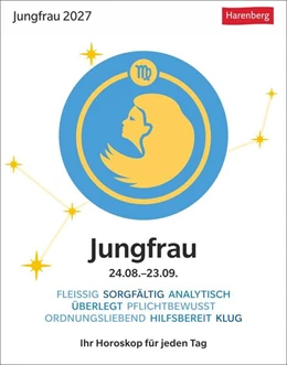 Abbildung von Satorius | Jungfrau Sternzeichenkalender 2027 - Tagesabreißkalender - Ihr Horoskop für jeden Tag | 1. Auflage | 2026 | beck-shop.de