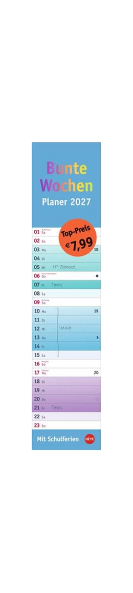 Abbildung von Heye | Bunte Wochen Langplaner 2027 | 1. Auflage | 2026 | beck-shop.de