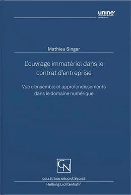 Abbildung von Singer | L’ouvrage immatériel dans le contrat d’entreprise | 1. Auflage | 2026 | beck-shop.de