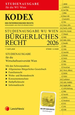 Abbildung von Doralt | KODEX Bürgerliches Recht für die WU 2026 | 7. Auflage | 2026 | beck-shop.de