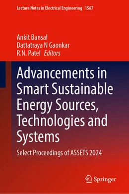 Abbildung von Bansal / Gaonkar | Advancements in Smart Sustainable Energy Sources, Technologies and Systems | 1. Auflage | 2026 | beck-shop.de
