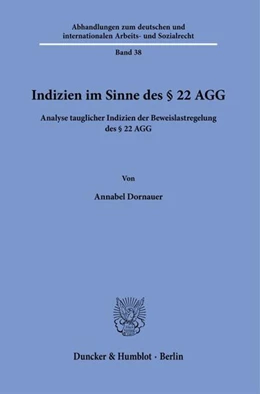 Abbildung von Dornauer | Indizien im Sinne des § 22 AGG | 1. Auflage | 2026 | beck-shop.de