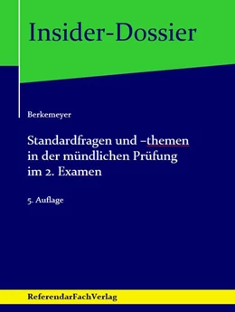 Abbildung von Berkemeyer | Standardfragen und -themen in der mündlichen Prüfung im 2. Examen | 5. Auflage | 2026 | beck-shop.de