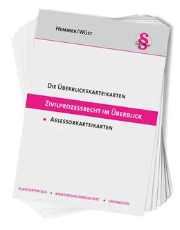 Abbildung von Hemmer / Wüst | Assessorkarteikarten Zivilprozessrecht im Überblick | 10. Auflage | 2026 | beck-shop.de