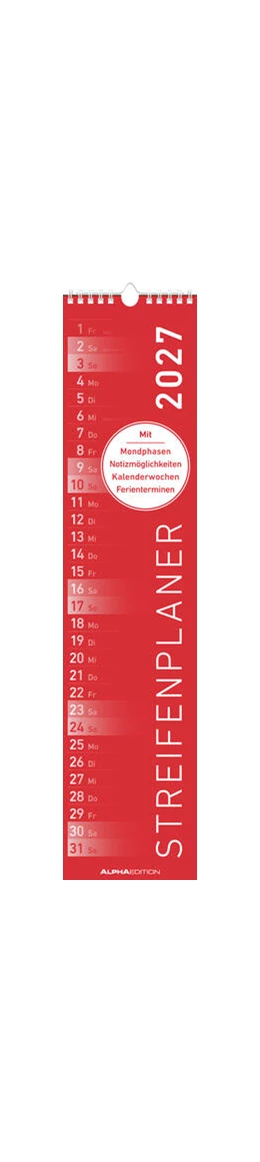 Abbildung von Alpha Edition | Streifenplaner ROT 2027 | 1. Auflage | 2026 | beck-shop.de