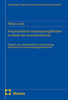 Abbildung von Cannell | Privatrechtliche Informationspflichten im Recht der Investmentfonds | 1. Auflage | 2026 | beck-shop.de