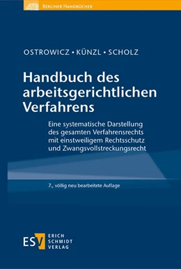 Abbildung von Ostrowicz / Künzl | Handbuch des arbeitsgerichtlichen Verfahrens | 7. Auflage | 2026 | beck-shop.de