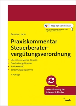 Abbildung von Berners / Jahn | Praxiskommentar Steuerberatervergütungsverordnung | 7. Auflage | 2026 | beck-shop.de