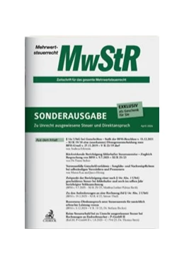 Abbildung von MwStR Sonderausgabe »Zu Unrecht ausgewiesene Steuer und Direktanspruch« | 1. Auflage | 2026 | beck-shop.de