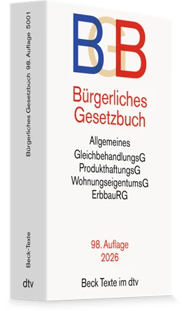 Abbildung von Bürgerliches Gesetzbuch: BGB | 98. Auflage | 2026 | 5001 | beck-shop.de