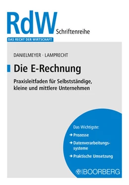 Abbildung von Danielmeyer / Lamprecht | Die E-Rechnung | 1. Auflage | 2026 | beck-shop.de