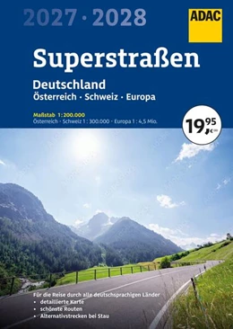 Abbildung von ADAC Superstraßen Autoatlas 2027/2028 Deutschland 1:200.000, Österreich, Schweiz 1:300.000 mit Europa 1:4,5 Mio. | 18. Auflage | 2026 | beck-shop.de