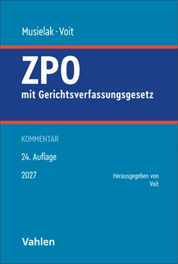 Abbildung von Musielak / Voit | Zivilprozessordnung: ZPO | 24. Auflage | 2027 | beck-shop.de