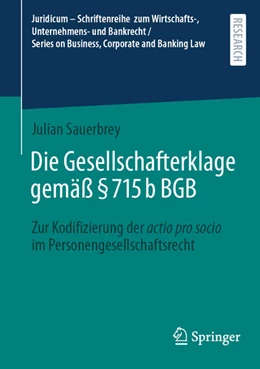 Abbildung von Sauerbrey | Die Gesellschafterklage gemäß § 715b BGB | 1. Auflage | 2026 | beck-shop.de