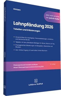 Abbildung von Hintzen | Lohnpfändung 2026 | 43. Auflage | 2026 | beck-shop.de
