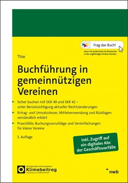 Abbildung von Thie | Buchführung in gemeinnützigen Vereinen | 3. Auflage | 2026 | beck-shop.de