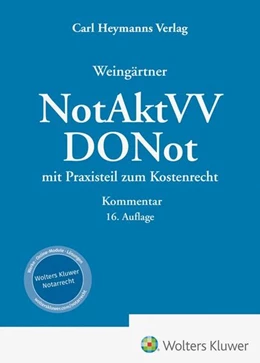 Abbildung von Weingärtner | NotAktVV / DONot | 16. Auflage | 2026 | beck-shop.de