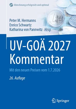Abbildung von Hermanns / Schwartz | UV-GOÄ 2027 Kommentar | 26. Auflage | 2026 | beck-shop.de