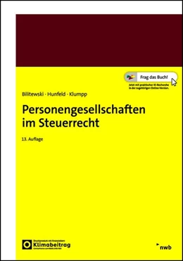 Abbildung von Bilitewski / Hunfeld | Personengesellschaften im Steuerrecht | 13. Auflage | 2026 | beck-shop.de