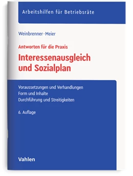 Abbildung von Weinbrenner / Meier | Interessenausgleich und Sozialplan | 6. Auflage | 2026 | beck-shop.de