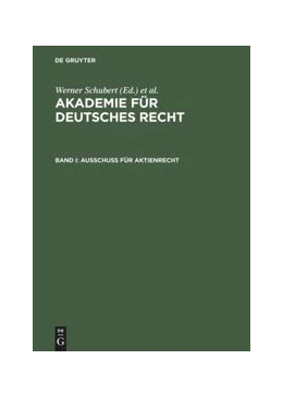 Abbildung von Schubert | Ausschuß für Aktienrecht | 1. Auflage | 1986 | beck-shop.de