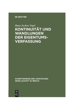 Abbildung von Vogel | Kontinuität und Wandlungen der Eigentumsverfassung | 1. Auflage | 1976 | 51 | beck-shop.de