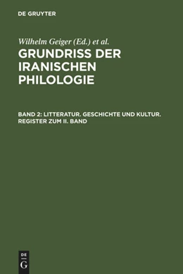 Abbildung von Geiger / Kuhn | Litteratur, Geschichte und Kultur, Register zum II. Band | 1. Auflage | | beck-shop.de
