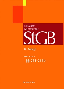 Abbildung von Leipziger Kommentar Strafgesetzbuch: StGB, Band 9/1: §§ 263 bis 266b | 12. Auflage | 2012 | beck-shop.de