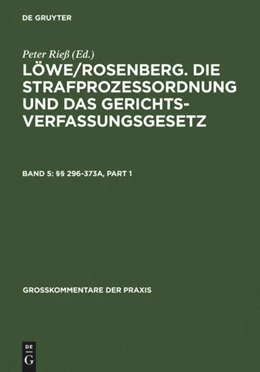 Abbildung von Löwe / Rosenberg | §§ 296-373a | 1. Auflage | 2004 | beck-shop.de