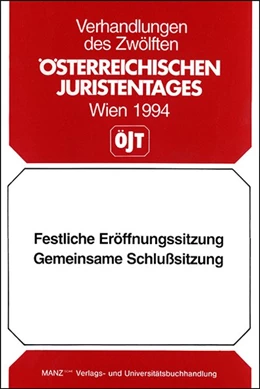 Abbildung von Festliche Eröffnungssitzung Gemeinsame Schlußsitzung | 1. Auflage | 1995 | beck-shop.de