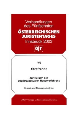 Abbildung von Strafrecht - Zur Reform des strafprozessualen Hauptverfahrens | 1. Auflage | 2005 | beck-shop.de