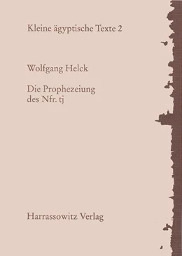 Abbildung von Helck | Die Prophezeiung des Nfr.tj | 1. Auflage | 2000 | 2 | beck-shop.de