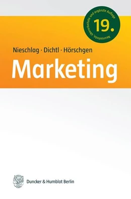 Abbildung von Nieschlag / Dichtl | Marketing | 19. Auflage | 2002 | beck-shop.de