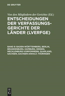 Abbildung von Von den Mitgliedern der Gerichte | Baden-Württemberg, Berlin, Brandenburg, Hamburg, Hessen, Mecklenburg-Vorpommern, Saarland, Sachsen, Sachsen-Anhalt, Thüringen | 1. Auflage | 2000 | beck-shop.de