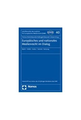 Abbildung von Kleist / Roßnagel | Europäisches und nationales Medienrecht im Dialog | 1. Auflage | 2010 | beck-shop.de