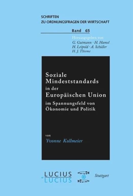 Abbildung von Kollmeier | Soziale Mindeststandards in der Europäischen Union im Spannungsfeld von Ökonomie und Politik | 1. Auflage | 2001 | 65 | beck-shop.de