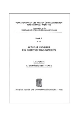 Abbildung von Schinnerer / Schiemer | Aktuelle Probleme des Kredit- sicherungsrechts | 1. Auflage | 1972 | beck-shop.de