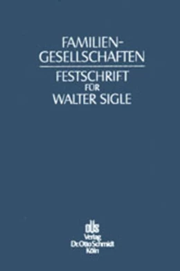 Abbildung von Hommelhoff / Schmidt-Diemitz | Familiengesellschaften | 1. Auflage | 2000 | beck-shop.de