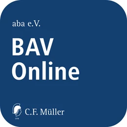 Abbildung von aba e.V. | C.F. Müller Beratermodul BAV Online | 1. Auflage | | beck-shop.de