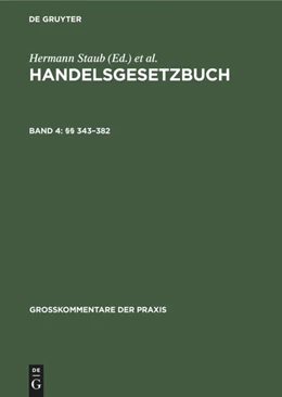 Abbildung von Koller / Canaris | §§ 343–382 | 4. Auflage | 2004 | beck-shop.de