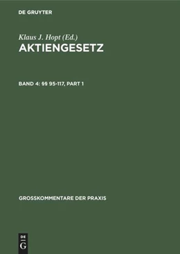 Abbildung von Hopt / Roth | §§ 95-117 | 4. Auflage | 2006 | beck-shop.de
