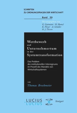 Abbildung von Brockmeier | Wettbewerb und Unternehmertum in der Systemtransformation | 1. Auflage | 1999 | 59 | beck-shop.de