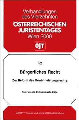 Abbildung von 14. Österreichischer Juristentag 2000 Bürgerliches Recht | 1. Auflage | 2002 | beck-shop.de