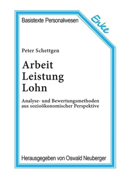 Abbildung von Schettgen | Arbeit, Leistung, Lohn | 1. Auflage | 1996 | 1 | beck-shop.de