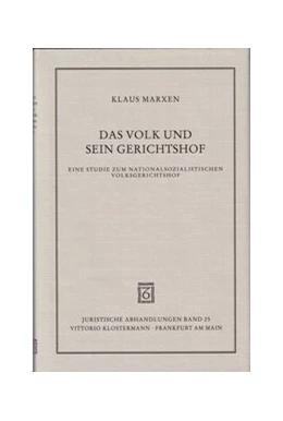 Abbildung von Marxen | Das Volk und sein Gerichtshof | 1. Auflage | 1994 | 25 | beck-shop.de