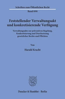Abbildung von Kracht | Feststellender Verwaltungsakt und konkretisierende Verfügung. | 1. Auflage | 2002 | beck-shop.de