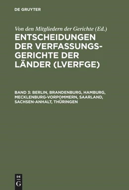 Abbildung von Von den Mitgliedern der Gerichte | Berlin, Brandenburg, Hamburg, Mecklenburg-Vorpommern, Saarland, Sachsen-Anhalt, Thüringen | 1. Auflage | 1997 | beck-shop.de