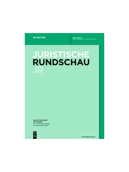 Abbildung von Juristische Rundschau • JR | 1. Auflage | 2025 | beck-shop.de