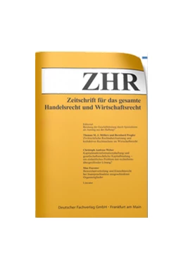 Abbildung von Zeitschrift für das gesamte Handels- und Wirtschaftsrecht - ZHR | 1. Auflage | 2025 | beck-shop.de