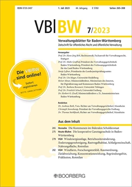 Abbildung von Verwaltungsblätter für Baden-Württemberg (VBlBW) | 39. Auflage | 2025 | beck-shop.de